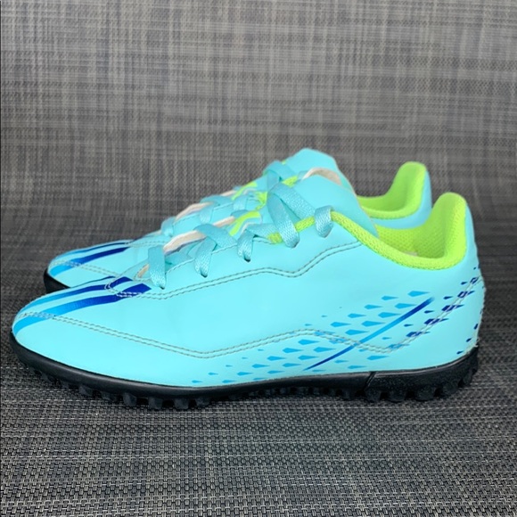 adidas Kids X Speedportal.4 TF Jr. Turf Aqua Soccer Boots Shoes Size 12.5 - Picture 9 of 15